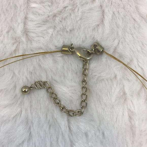 Multi Strand invisible Tribal  Hammered Necklace - Picture 8 of 13